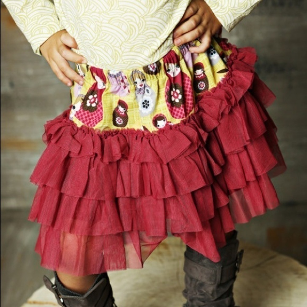 Matilda Jane Sylvie Skirt Girls Size 2 Character Counts Heart Soul Pride